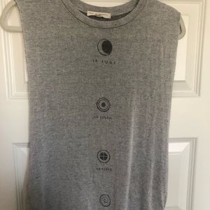 Truly Madly Deeply Soft-Knit Tee, Cut-off Sleeves